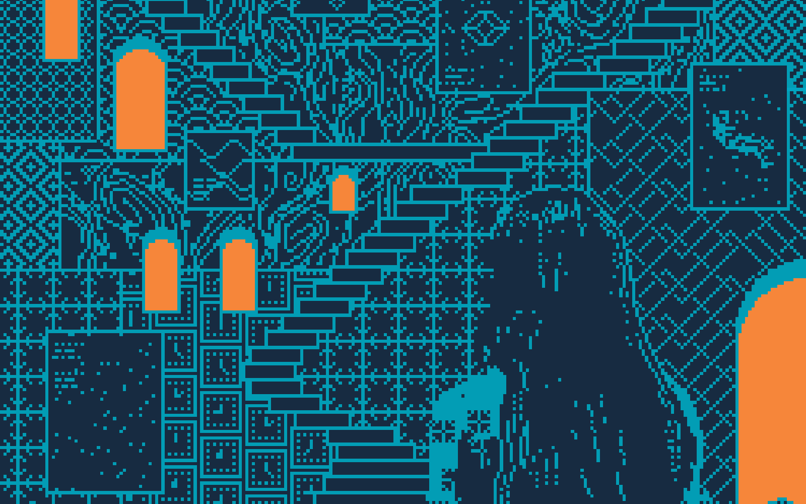 Static crop from Memories Woven Through Rückenfigur showing the figure from the shoulders up